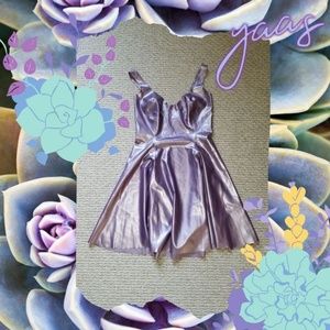 Pearlescent Purple Skater Dress & High Waist Thong